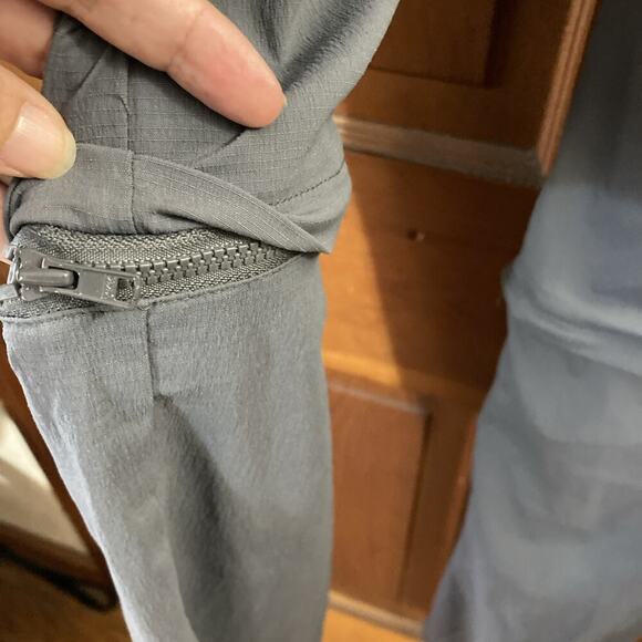 Prana Women’s Convertible Hiking Cargo Pants Sz 12 New Rip Stop Gray Stretch - Picture 5 of 11